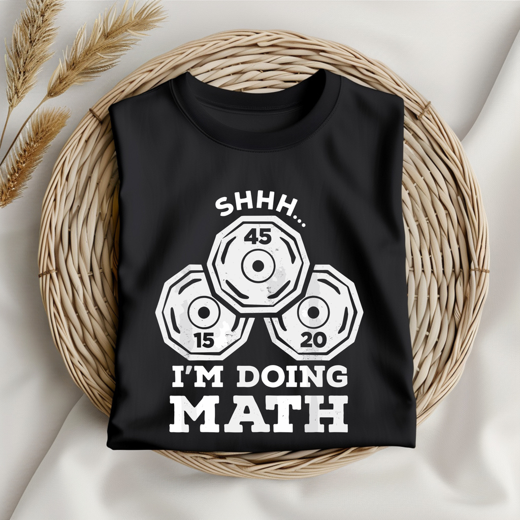 Unisex Shhh I'm doing math gym tshirt