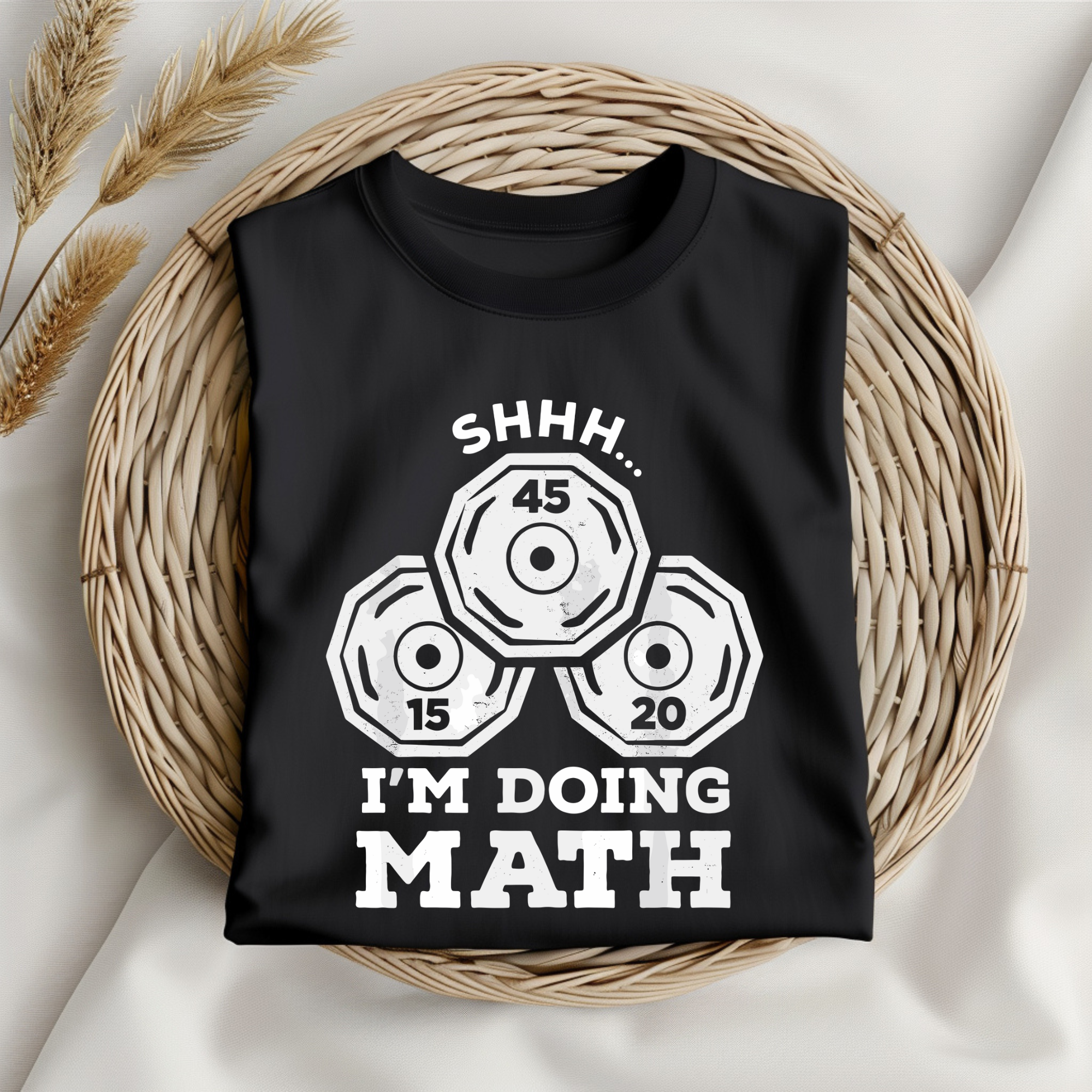 Unisex Shhh I'm doing math gym tshirt