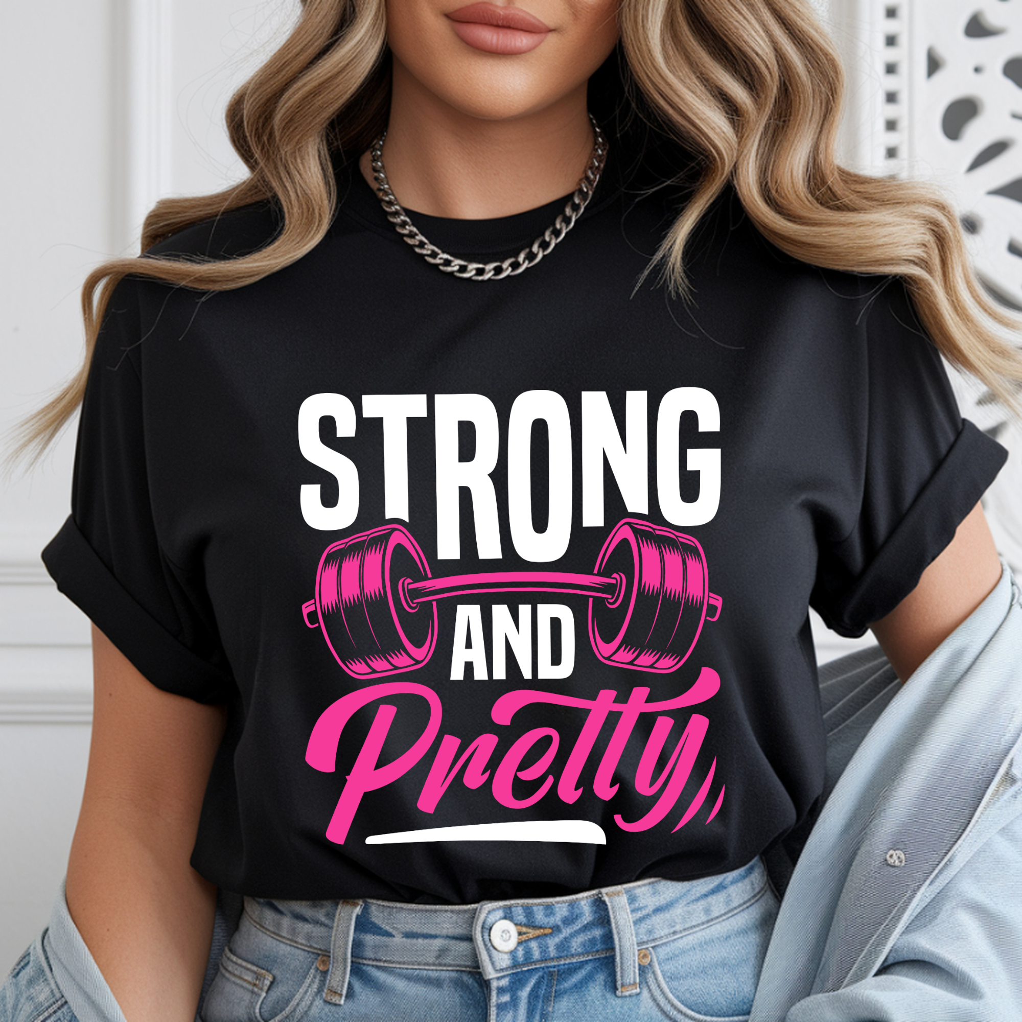 Unisex Strong and pretty gym tshirt