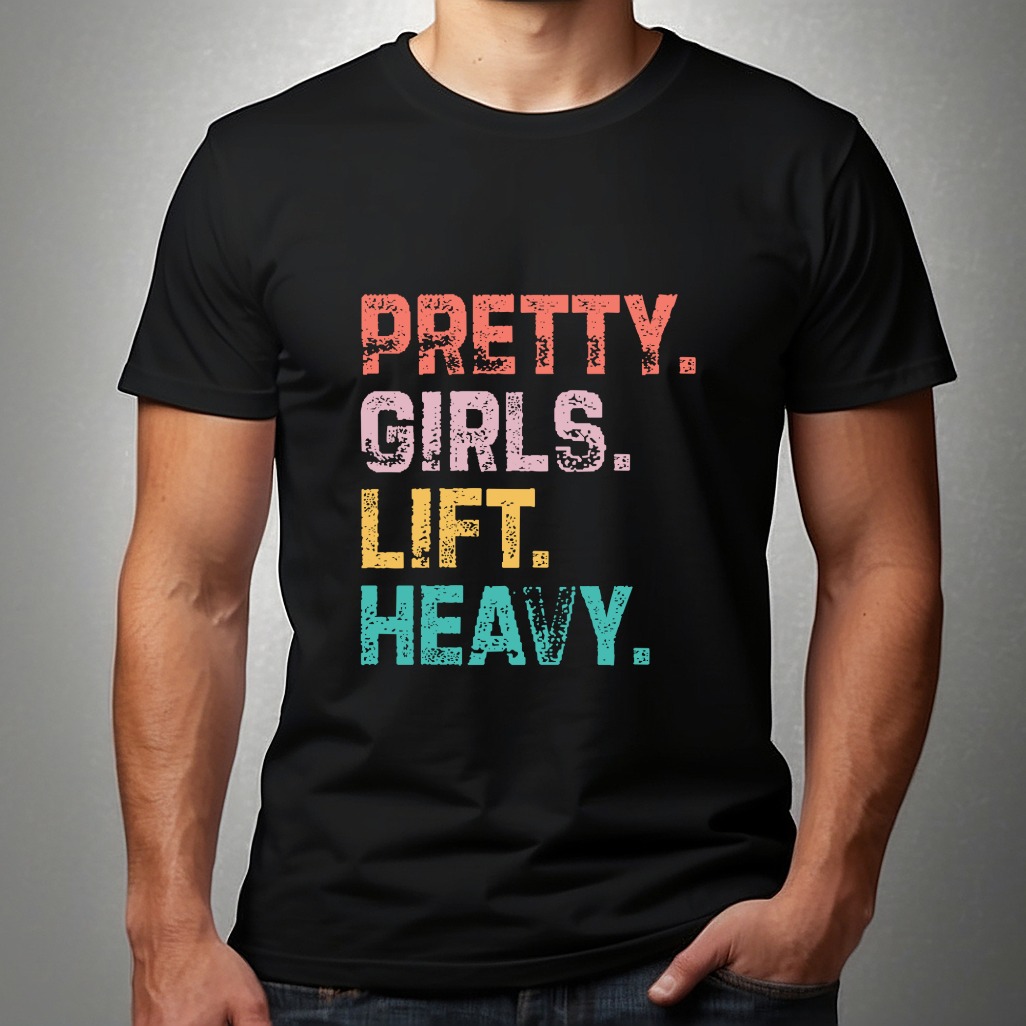 Unisex pretty girls lift heavy gym tshirt