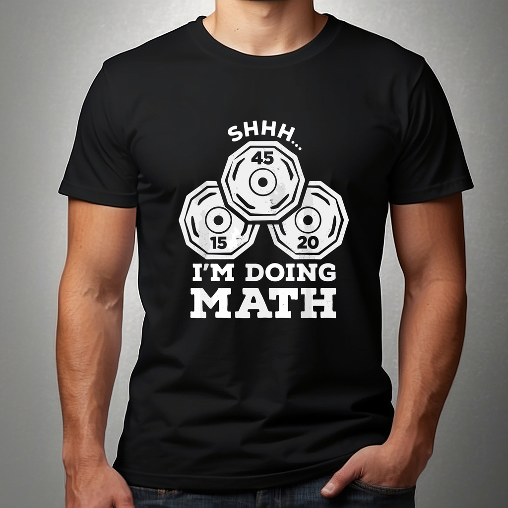 Unisex Shhh I'm doing math gym tshirt