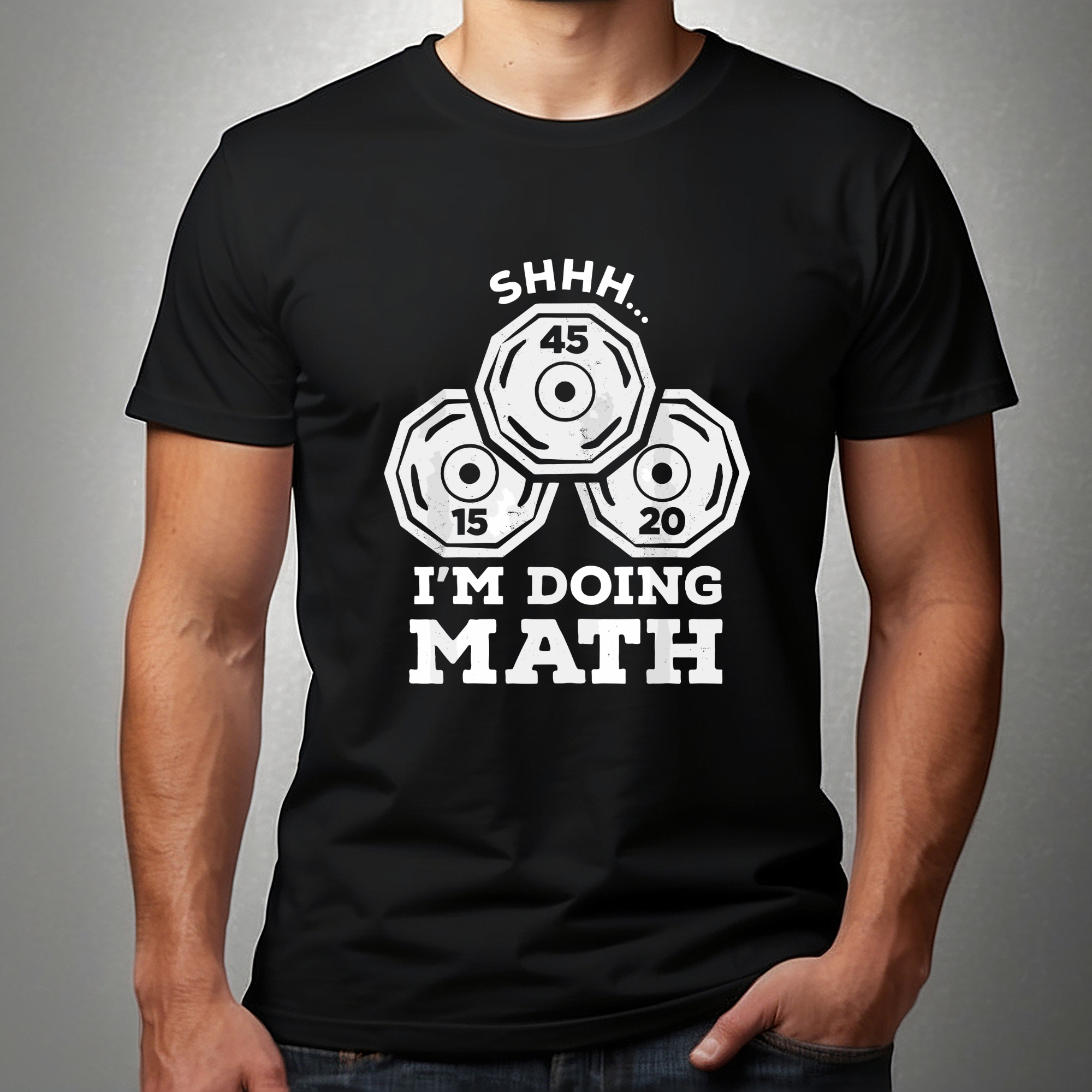 Unisex Shhh I'm doing math gym tshirt