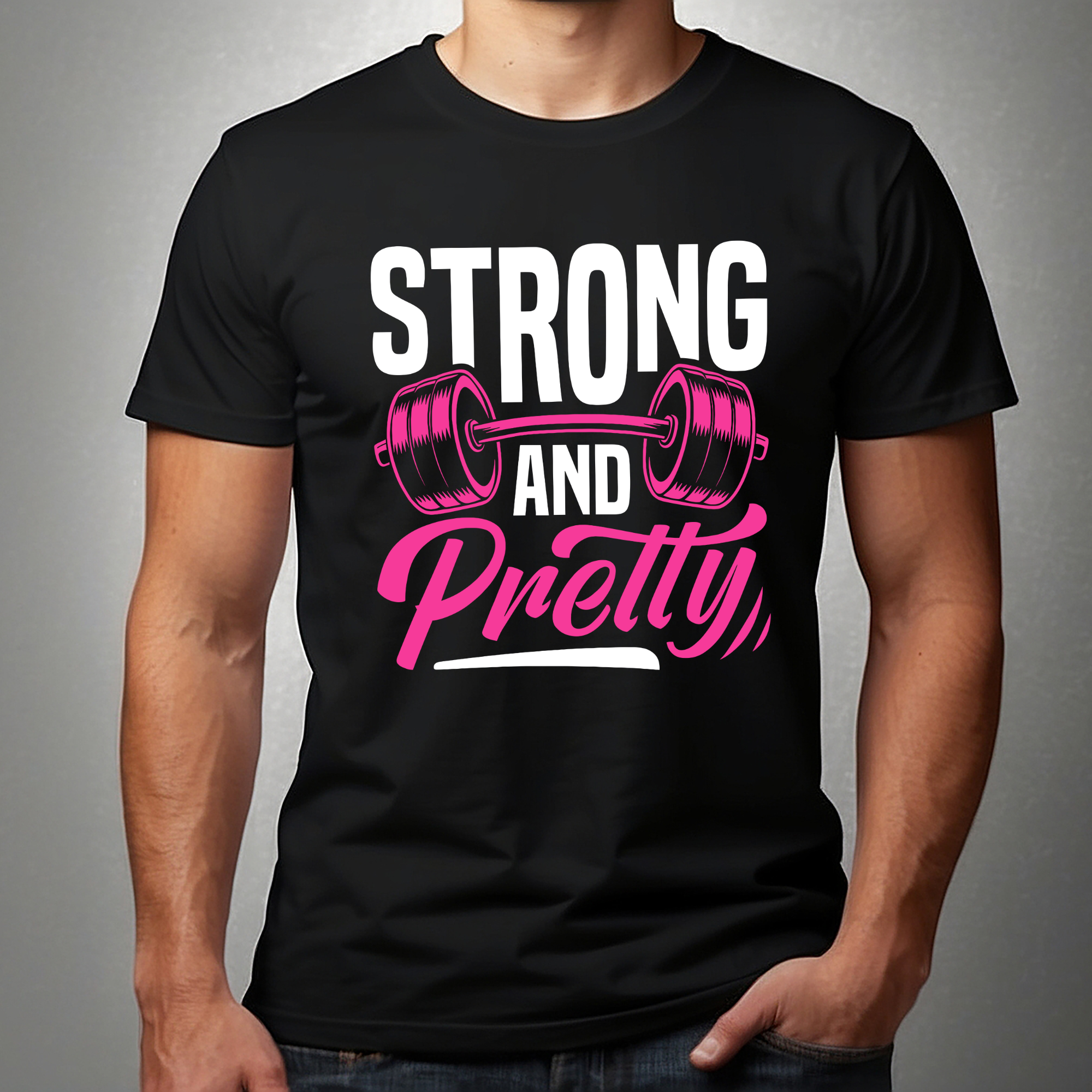 Unisex Strong and pretty gym tshirt
