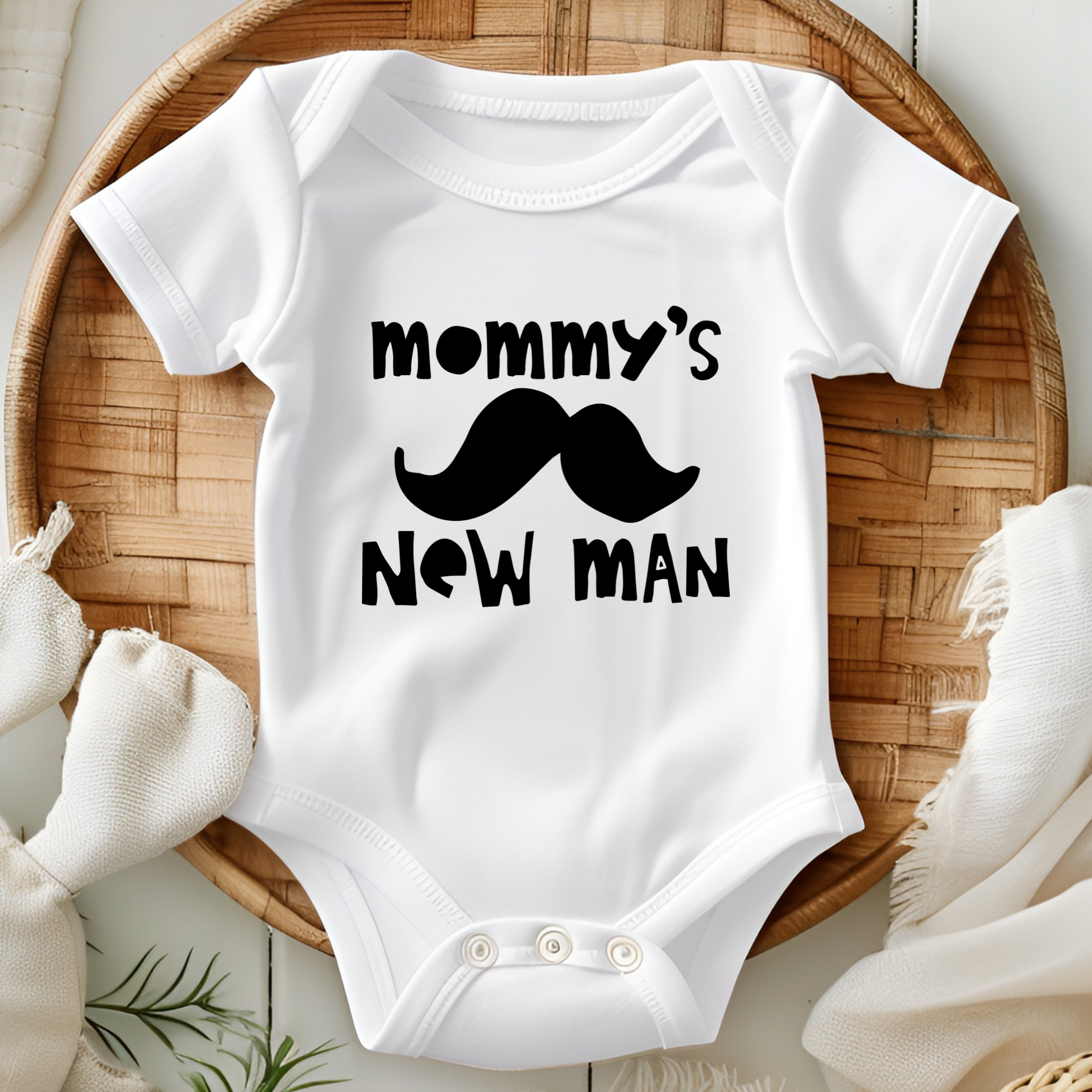 Mommy's new man kids romper