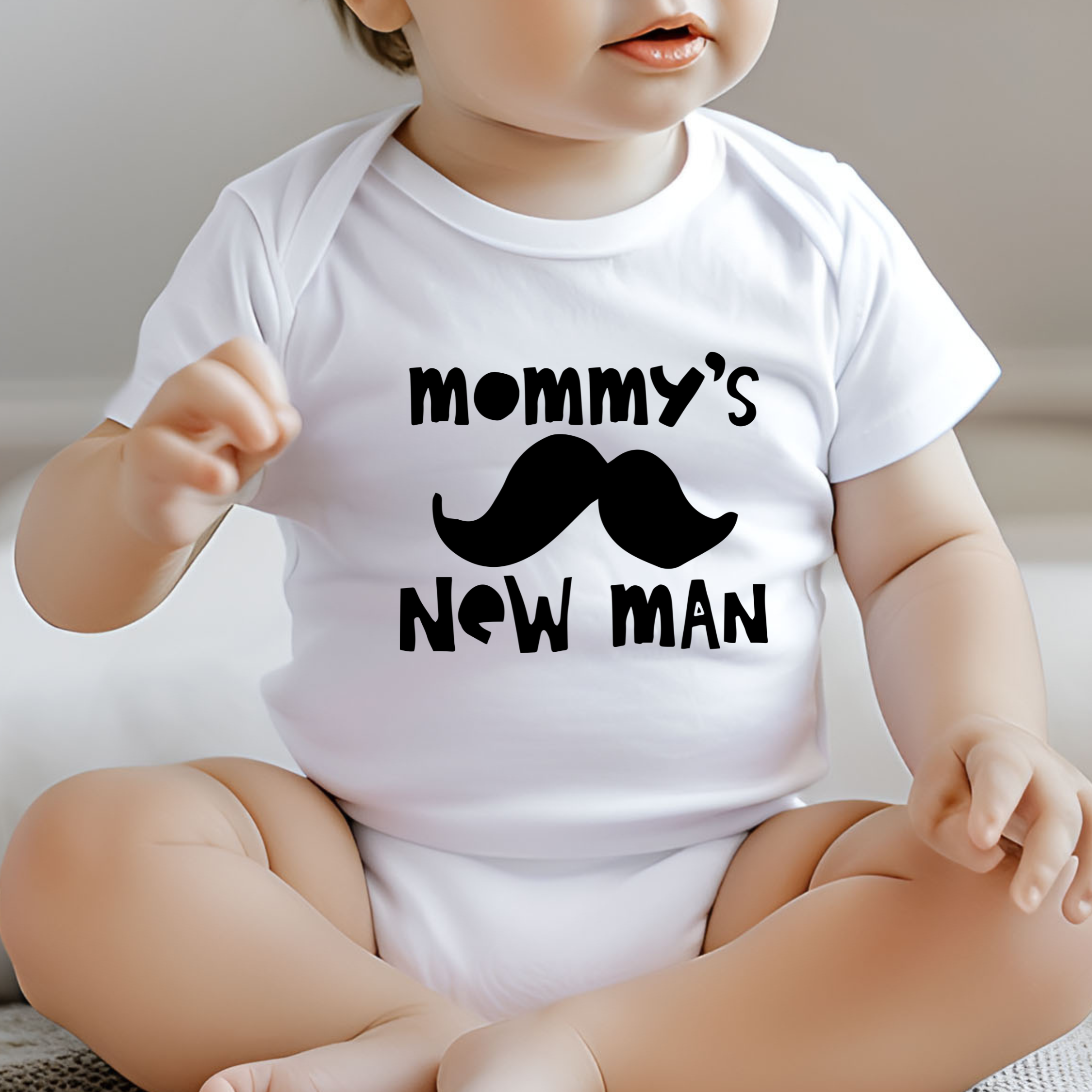 Mommy's new man kids romper