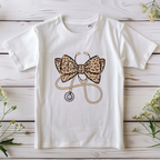 Unisex Bow Stethoscope doctor tshirt