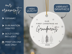 Personalized First Christmas as Grandparents Ornament