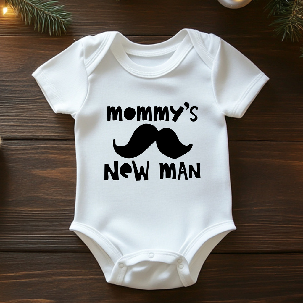 Mommy's new man kids romper