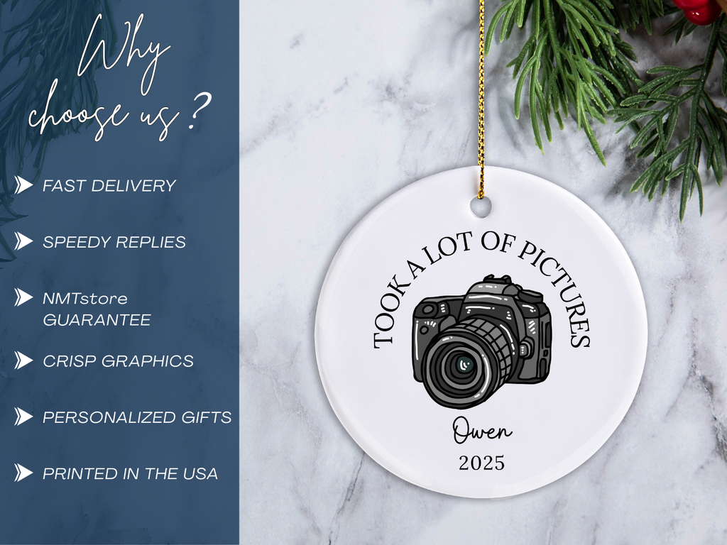 Personalized Camera Photography Ornament - Took a lot of pictures