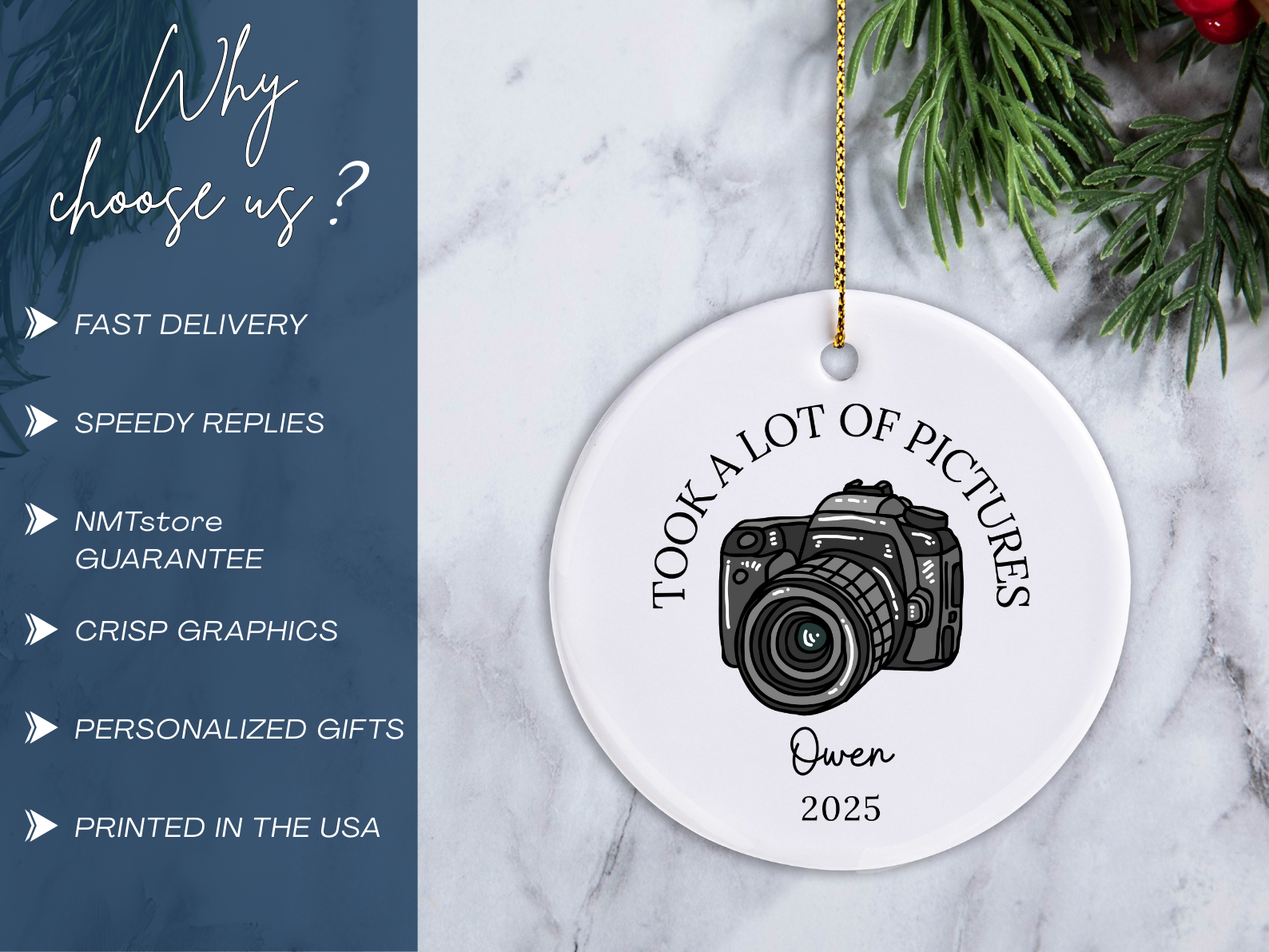 Personalized Camera Photography Ornament - Took a lot of pictures