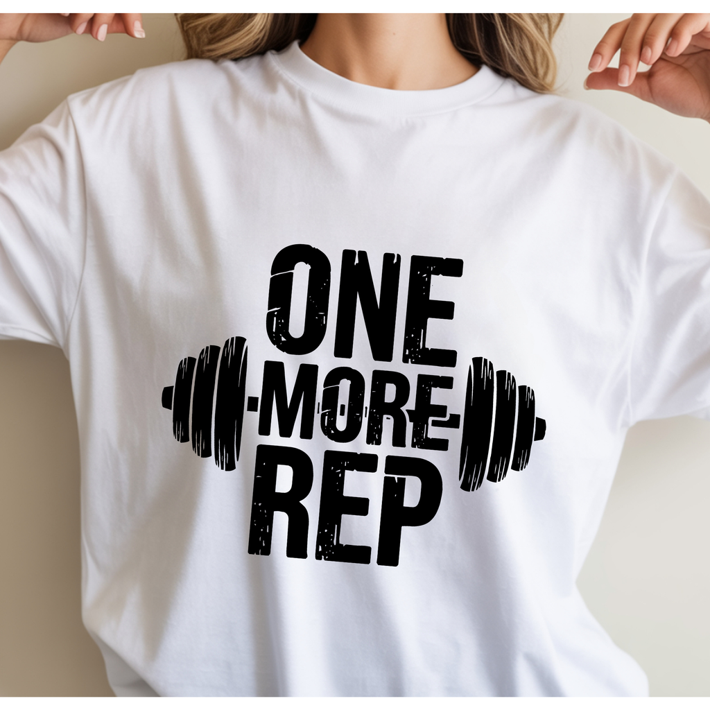 Unisex one more rep gym tshirt