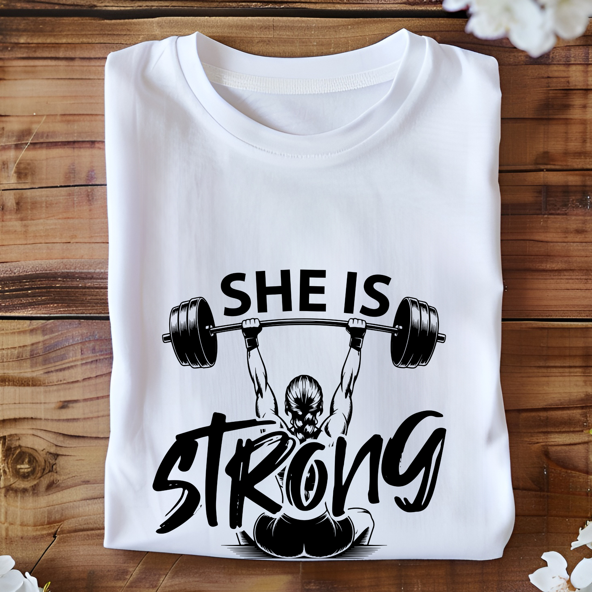 Unisex she is strong gym tshirt