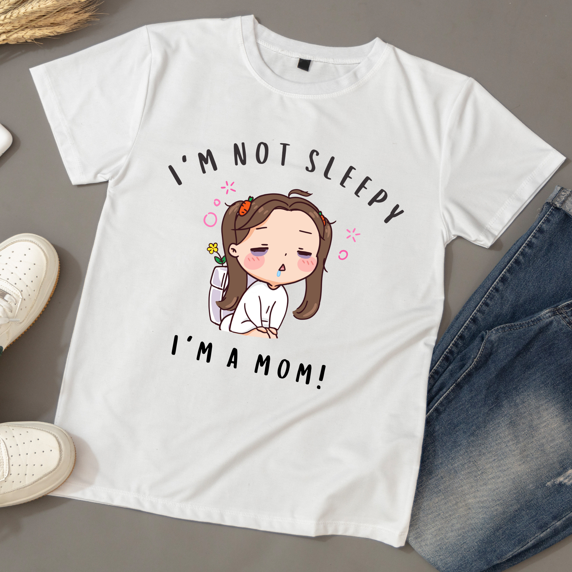 Unisex I'm not sleepy I'm a mom tshirt